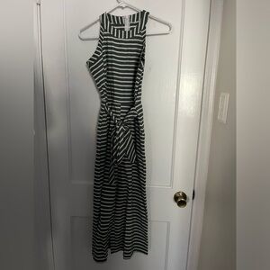 Green Stripped Jumpsuit